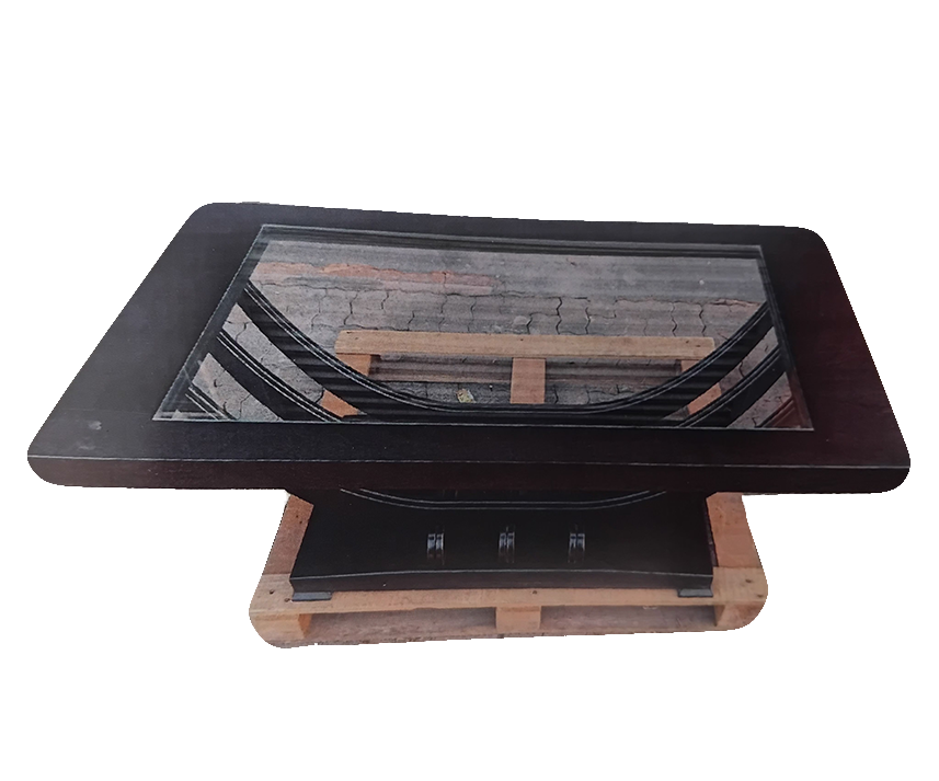 Mounted Glass Frame on Industrial Pallet